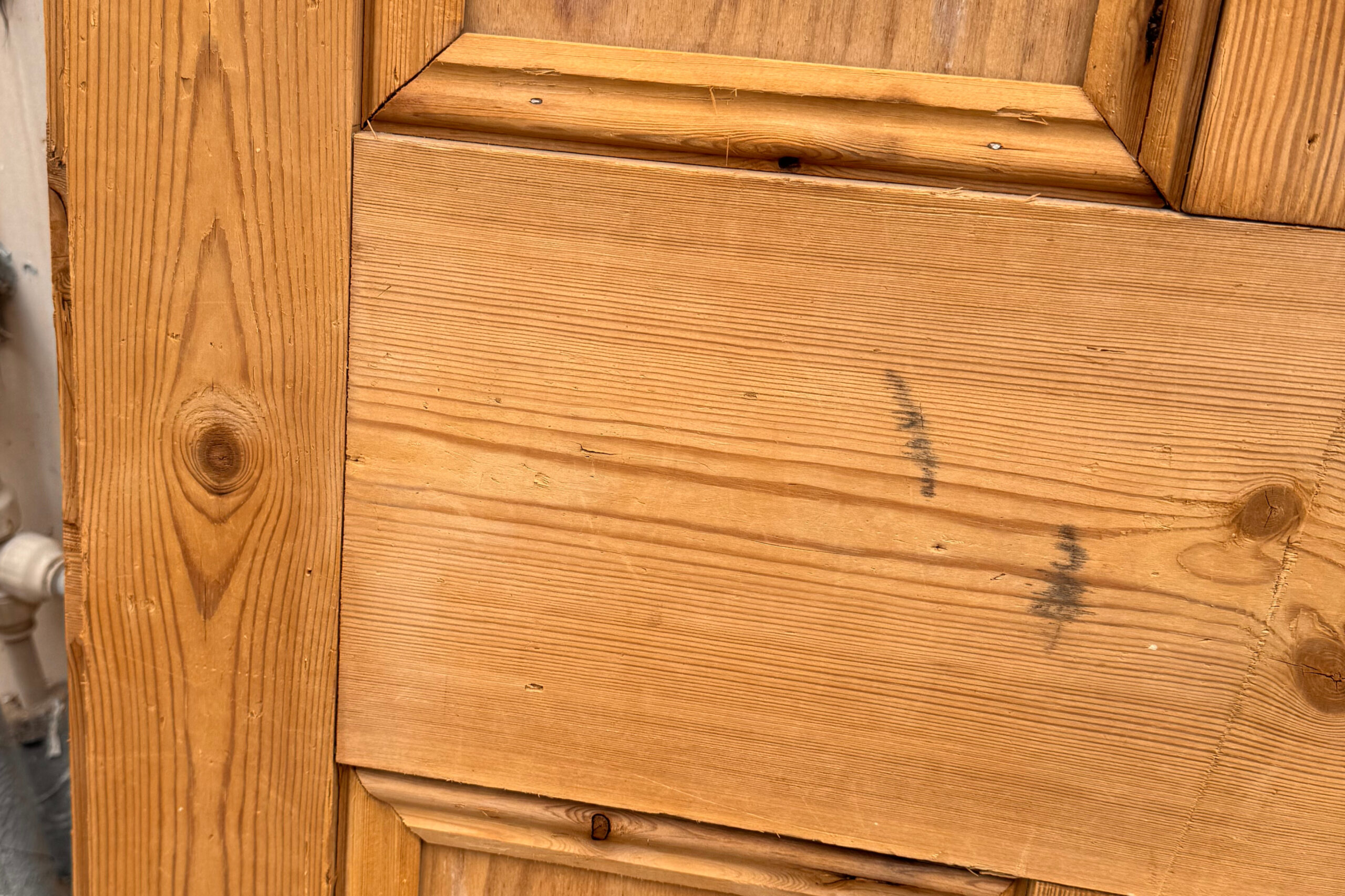 Period wooden doors stripped and ready for restoration