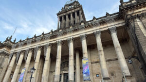 Leeds town hall under refurbishment