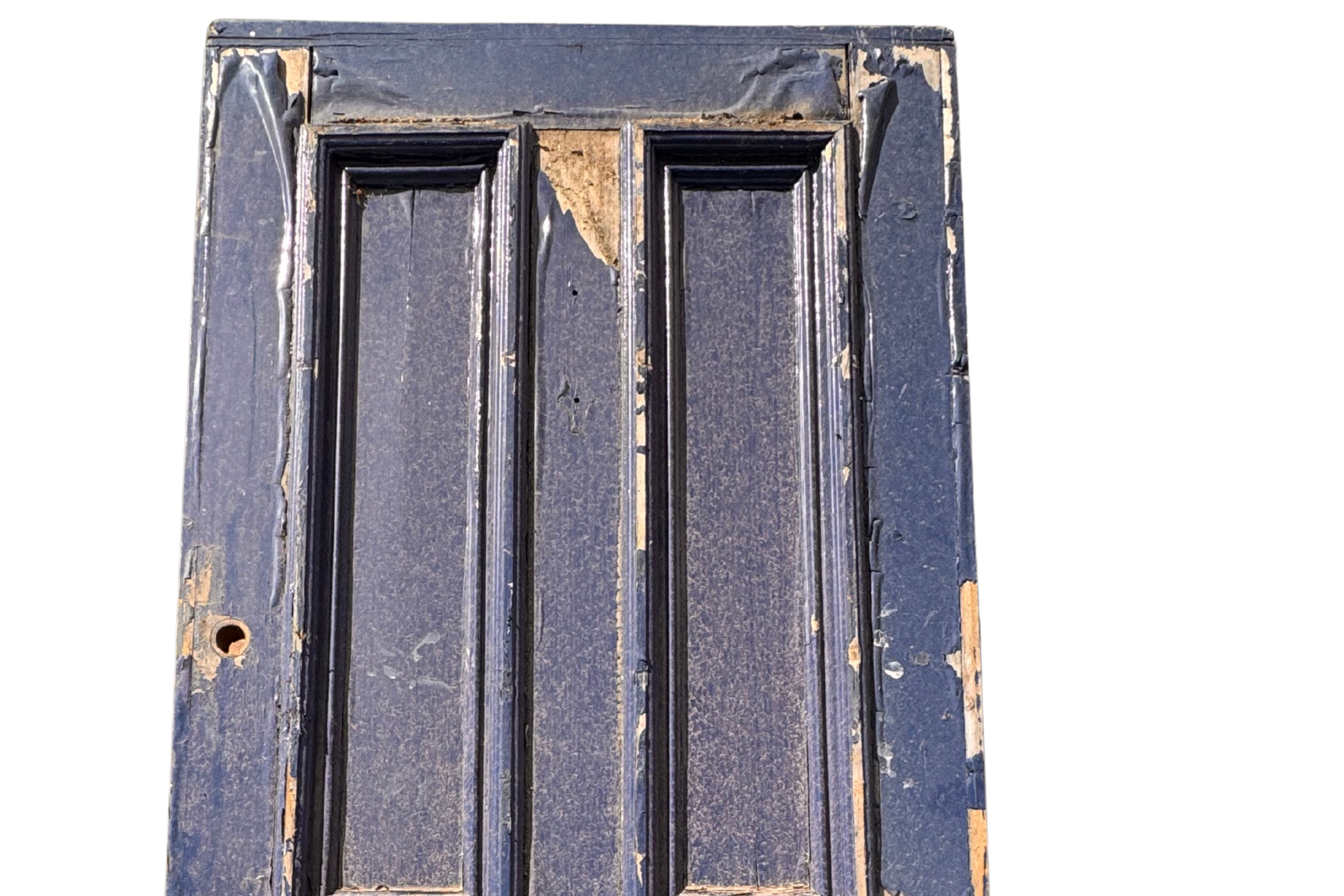 Traditional Victorian panel door before stripping