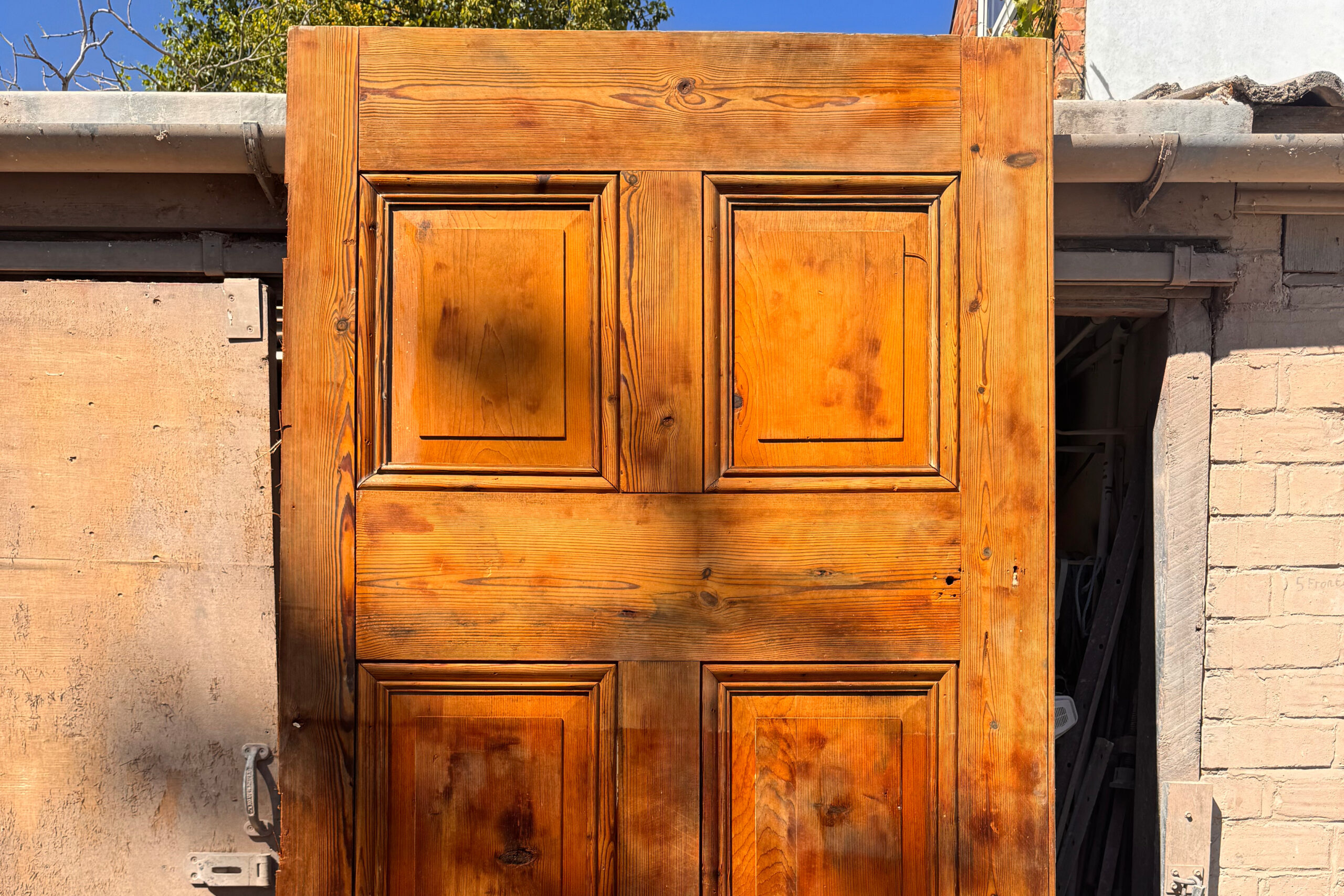 Stripped wooden door after paint removal by Yorkshire Paint Stripping