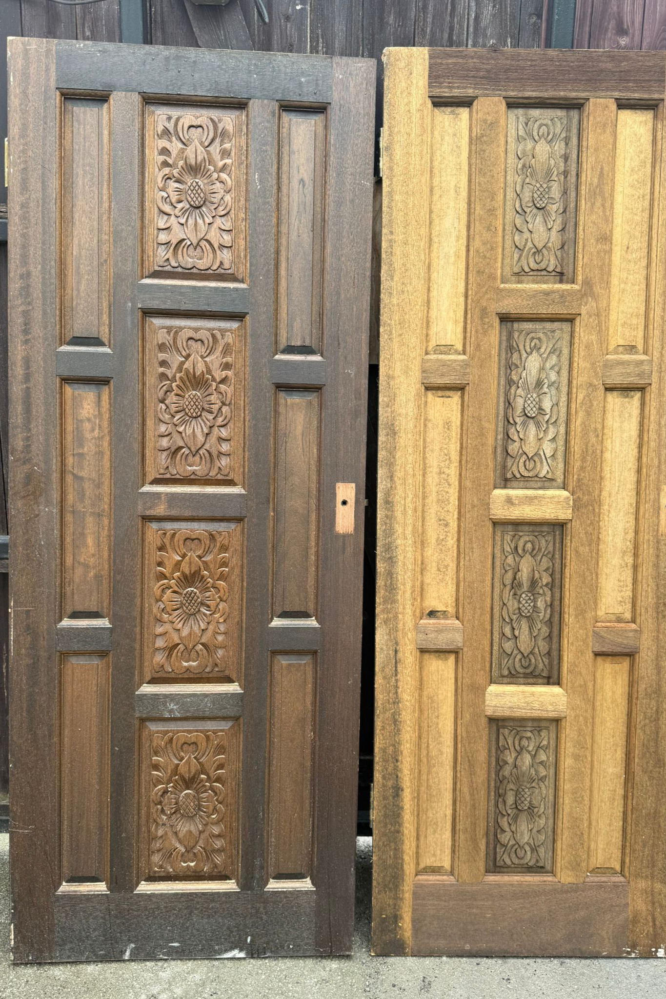 Door sanding and waxing example
